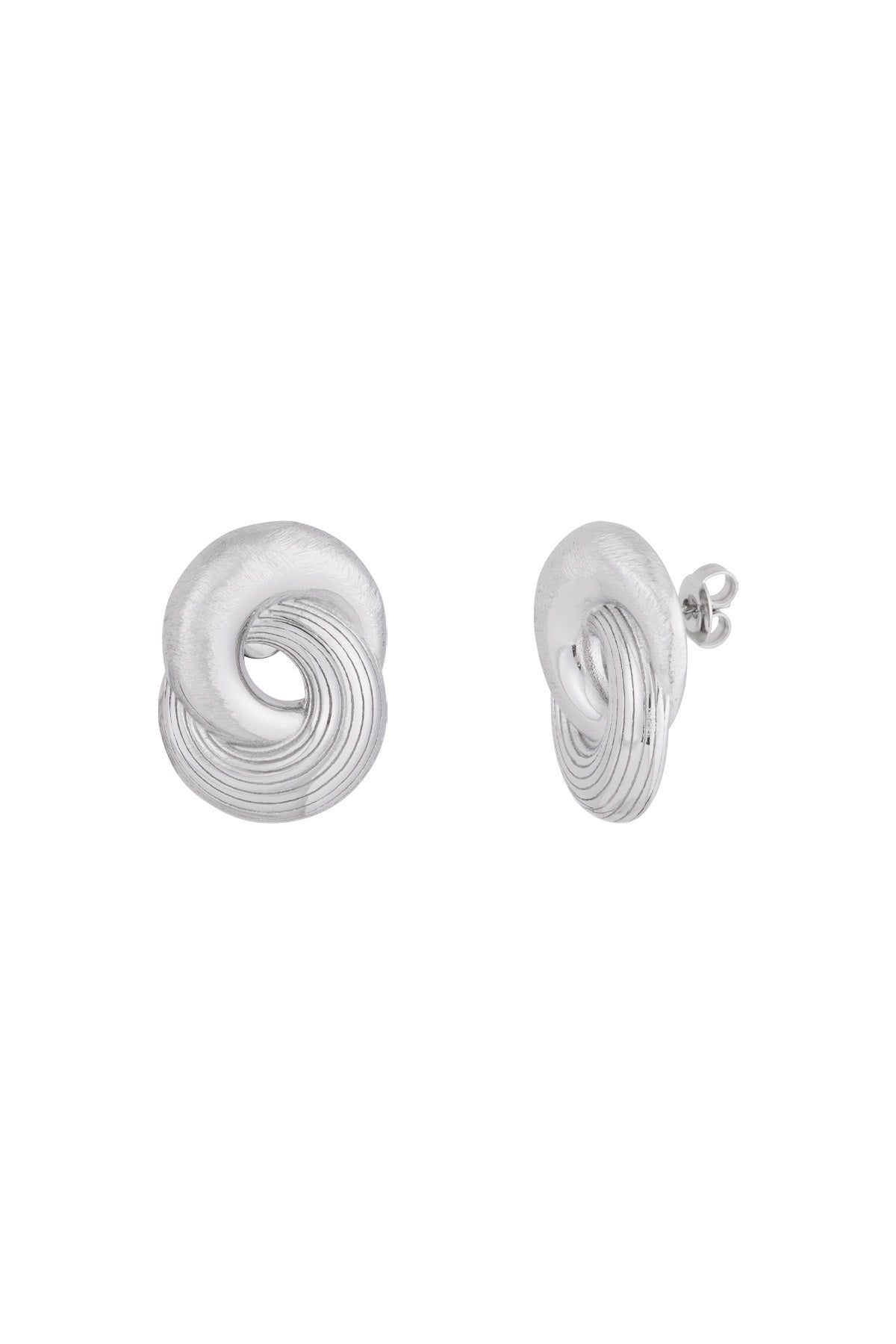 Puces d'oreilles pour femmes en acier inoxydable 304 de forme organique – couleur or
