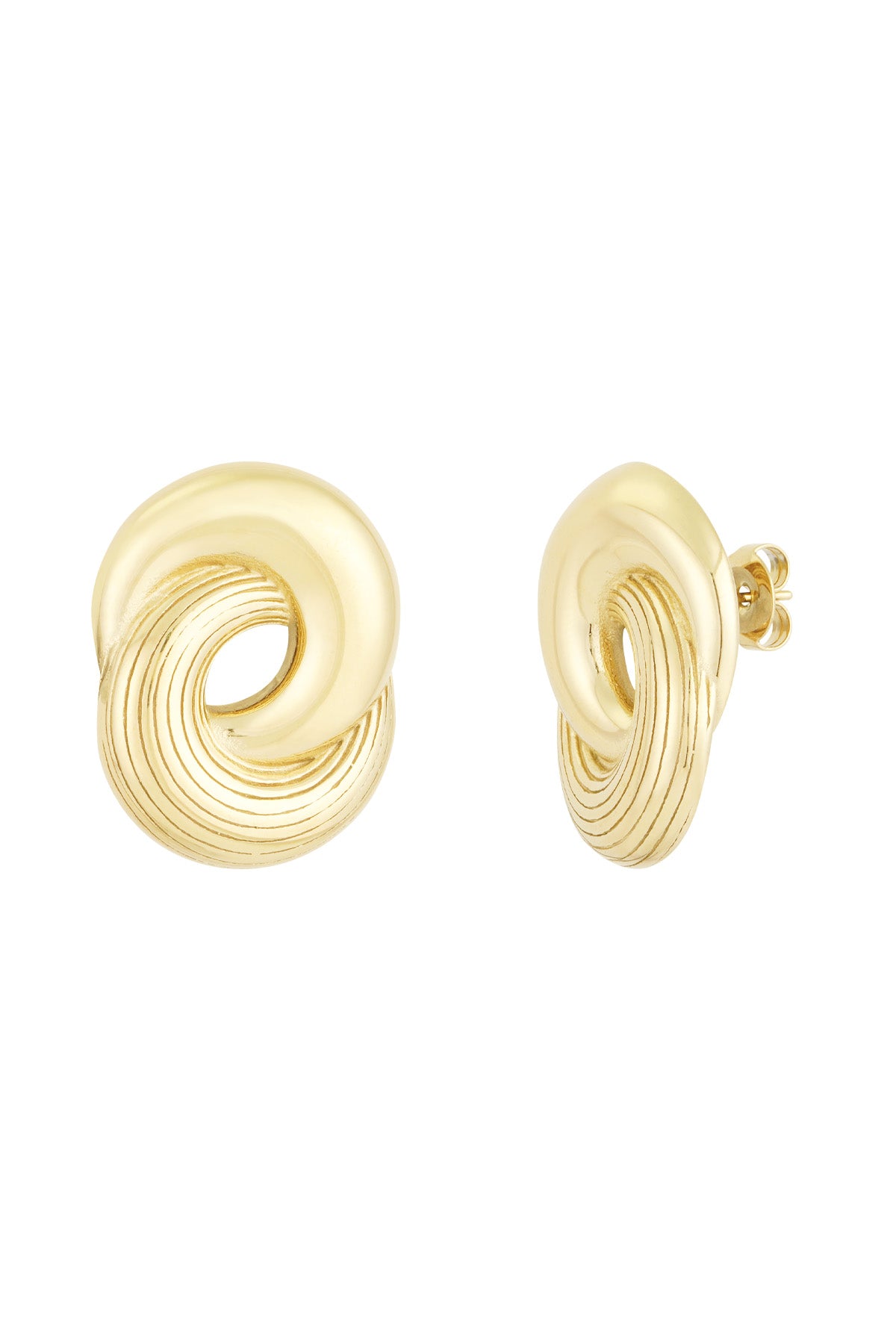 Boucles d'oreilles clous pour femmes en acier inoxydable 304 – couleur or et couleur argent