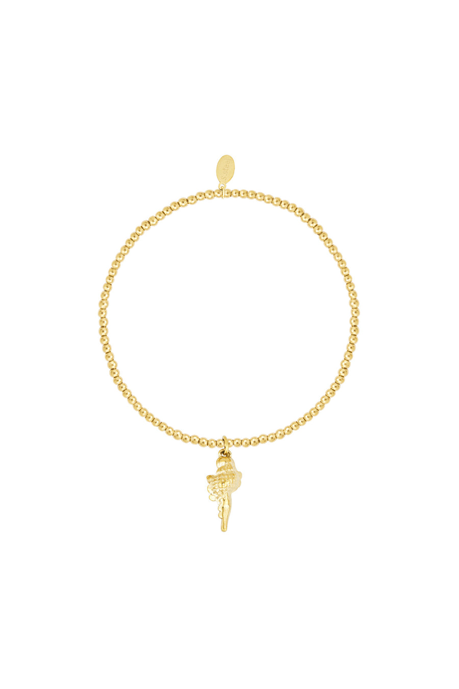 Bracelet de perles pour femme en acier inoxydable 304 – couleur or