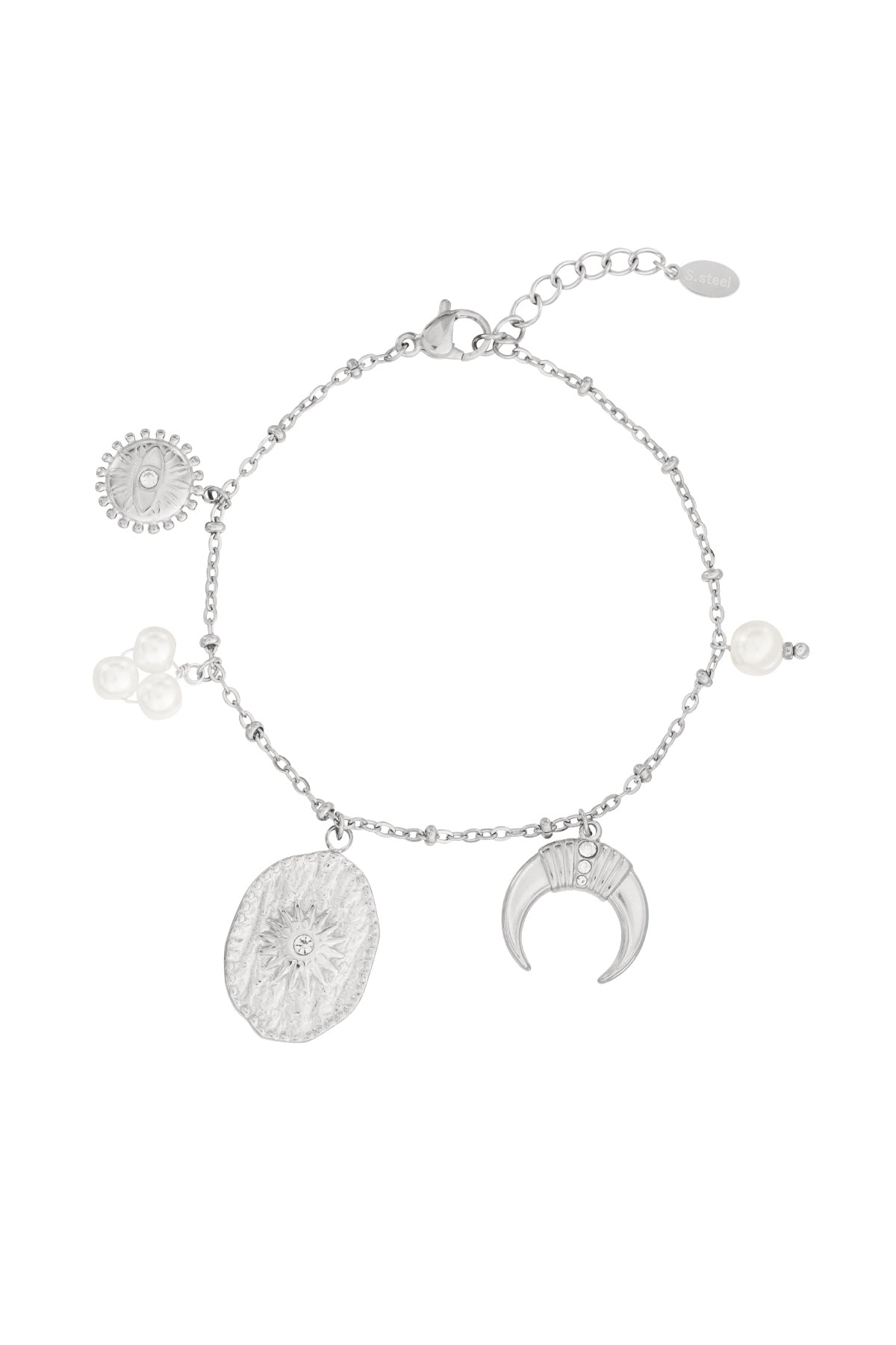 Bracelet à breloques pour femmes en acier inoxydable 304 – doré et argenté