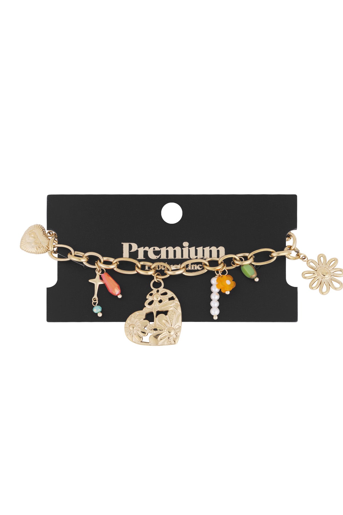 link armband met grote bedels