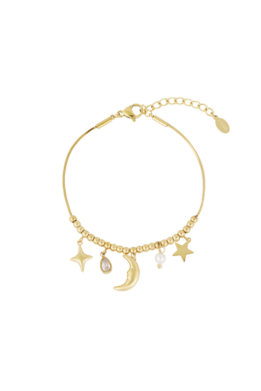 Bracelet à breloques pour femme en acier inoxydable 304 – ton or et ton argent