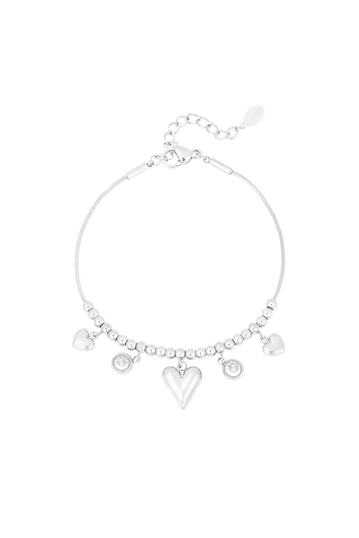 Bracelet à breloques pour femmes en acier inoxydable 304 – couleur or et couleur argent