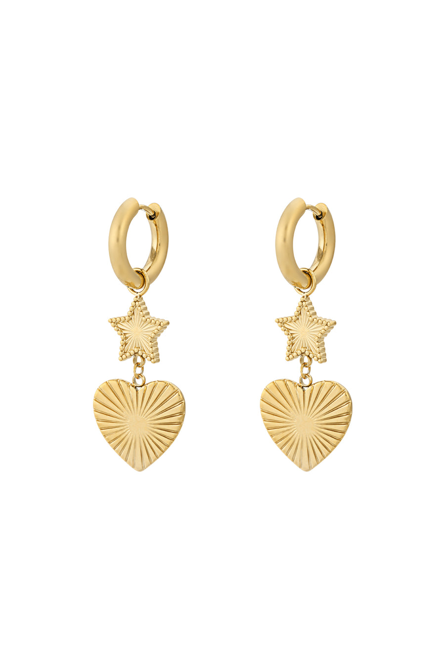 Boucles d'oreilles pendantes pour femme en acier inoxydable 304 - Couleur or et argent