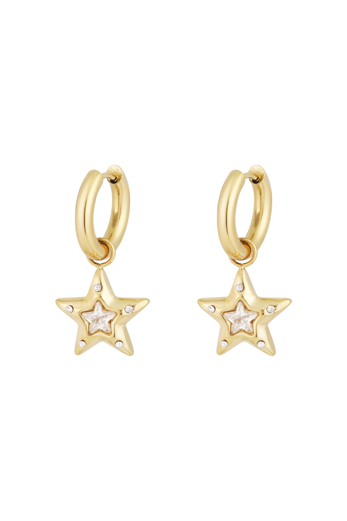 Dangle Earrings for Women in 304 Stainless Steel – Gold and Silver-Colored