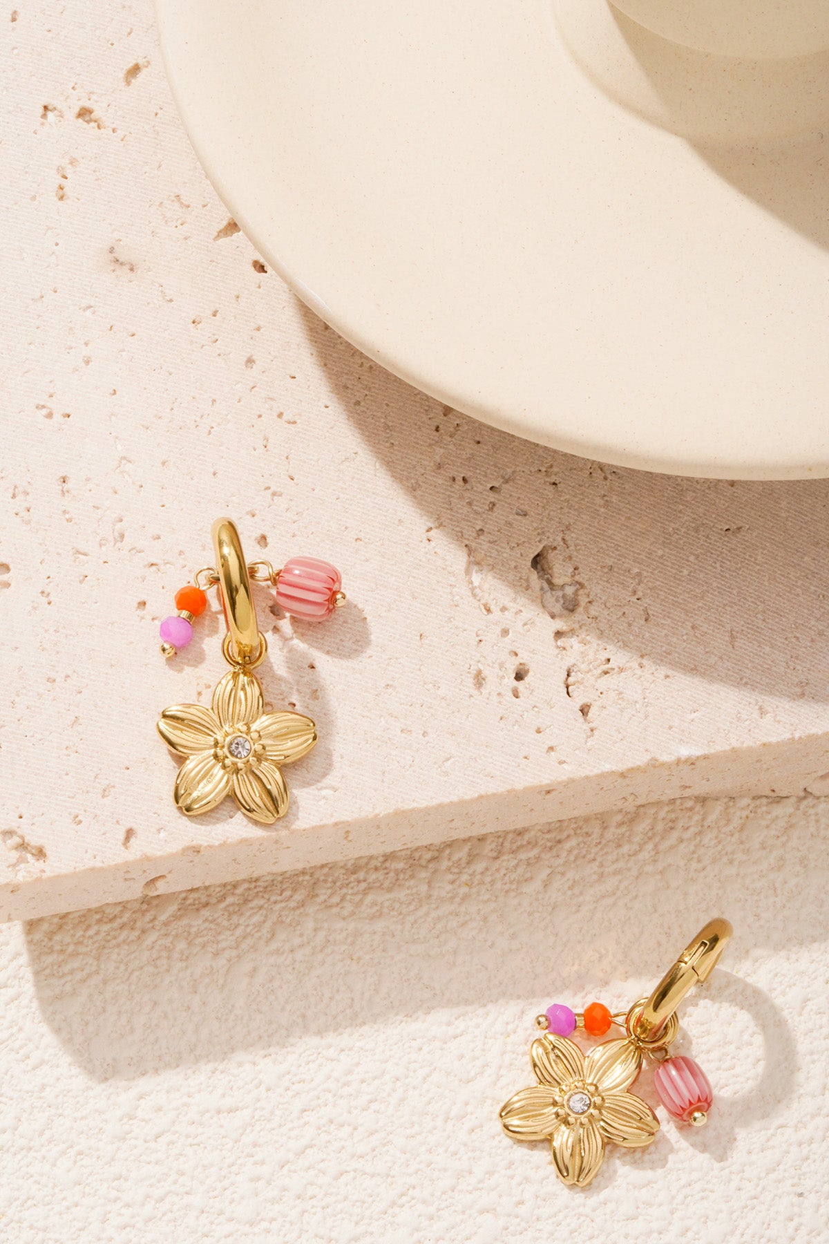 Boucles d'oreilles pendantes pour femme en acier inoxydable 304 – couleur or – photo 4