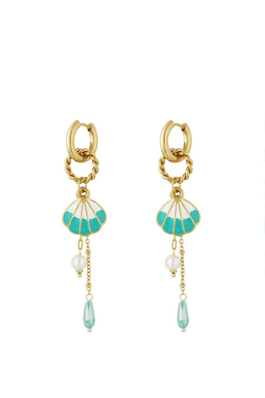 Boucles d'oreilles pendantes pour femmes en acier inoxydable 304 – couleur or