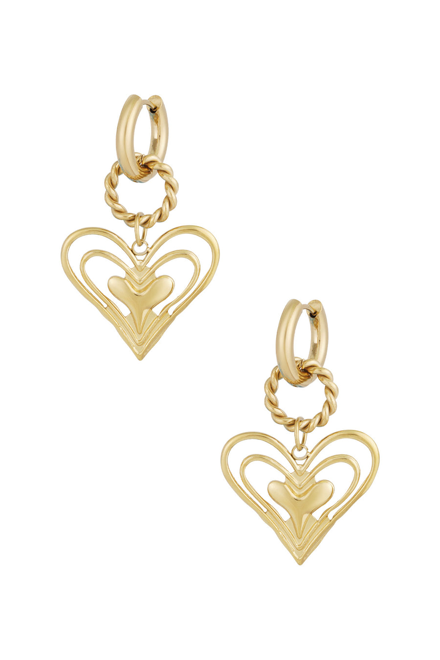 Boucles d'oreilles pendantes pour femme en acier inoxydable 304 – dorées et argentées