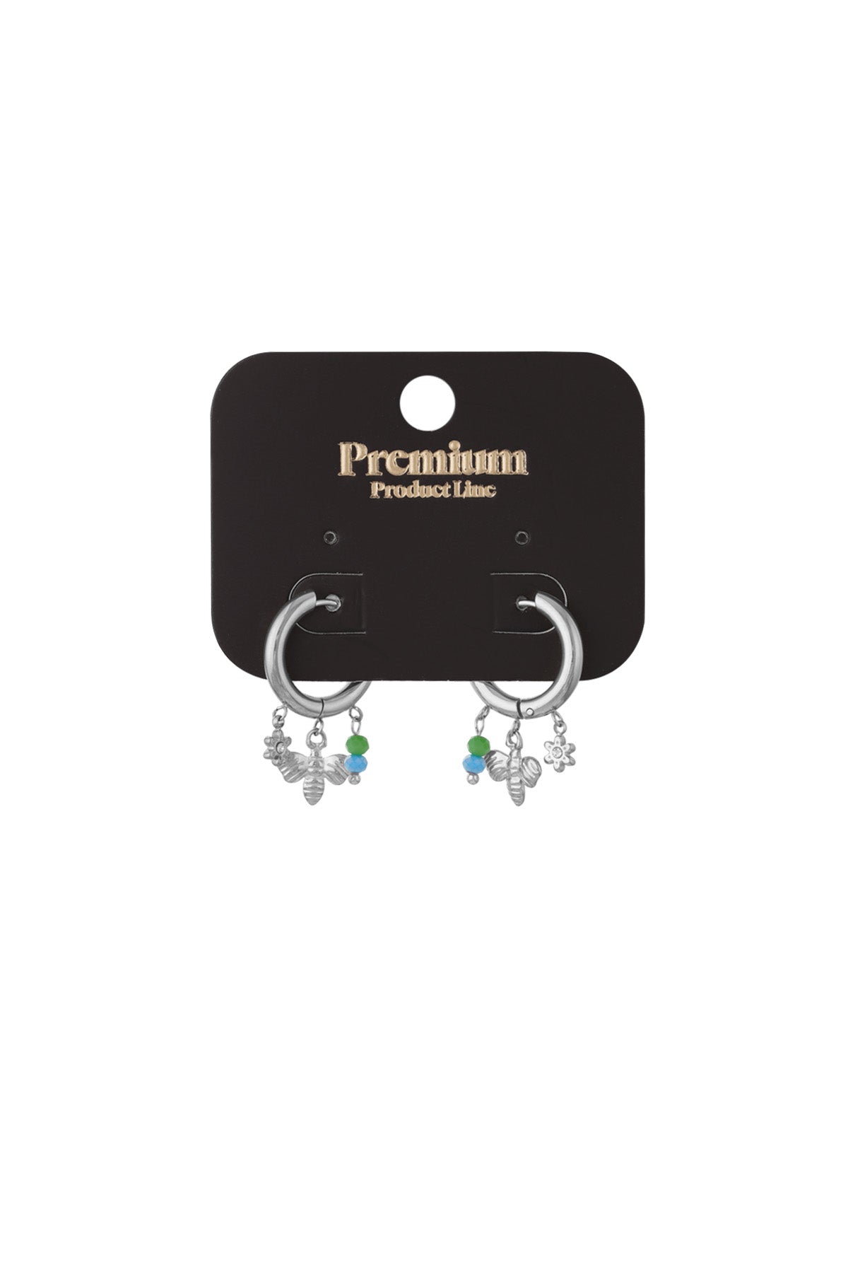 Boucles d'oreilles pendantes pour femme en acier inoxydable 304, strass et verre à motif animalier – photo 7