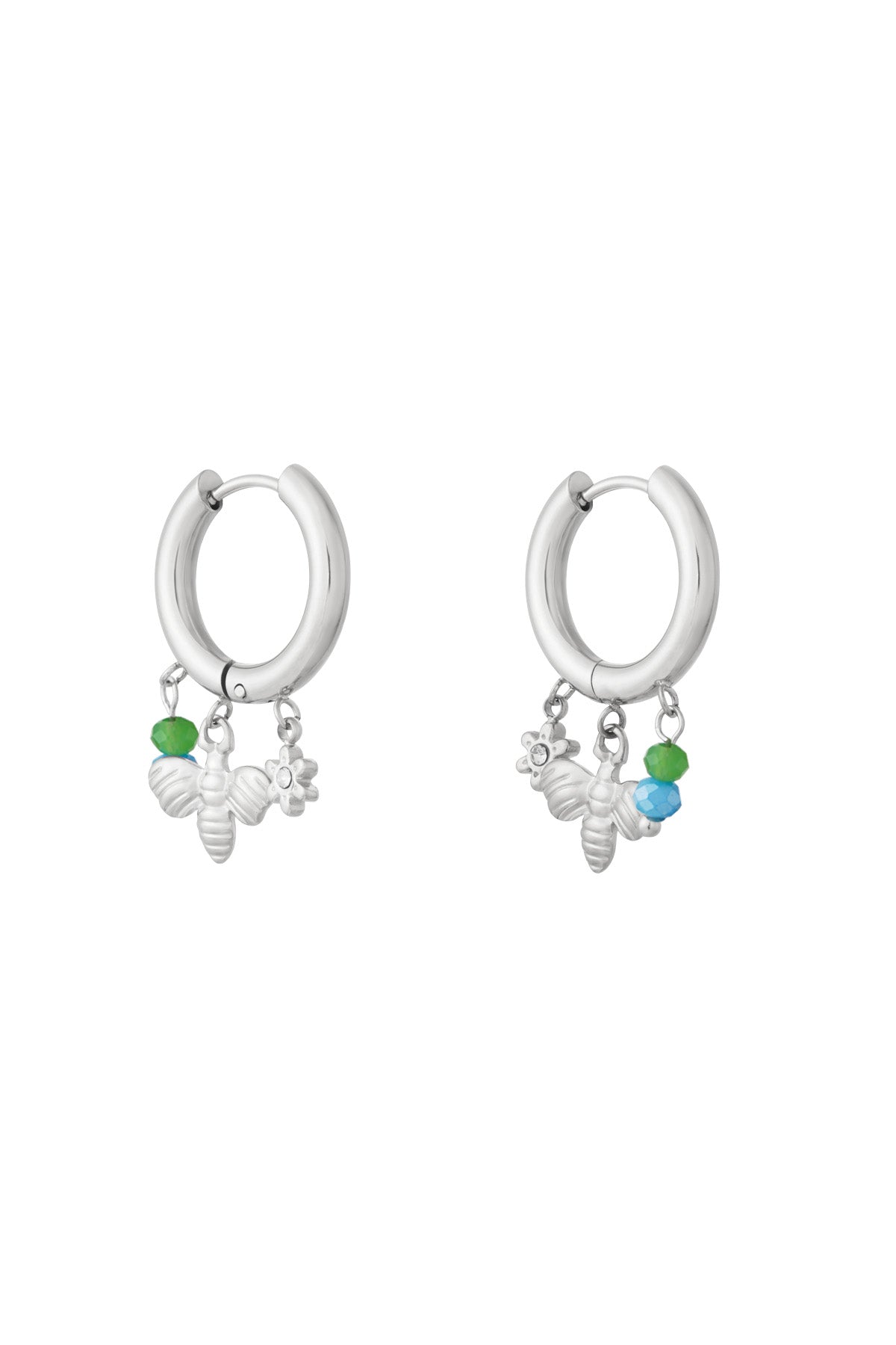 Dangle Earrings for Women, 304 Stainless Steel, Rhinestone, Glass, Animal Pattern