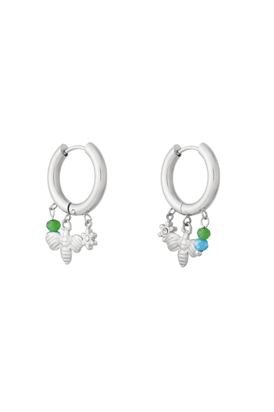 Boucles d'oreilles pendantes pour femme en acier inoxydable 304, strass et verre à motif animalier