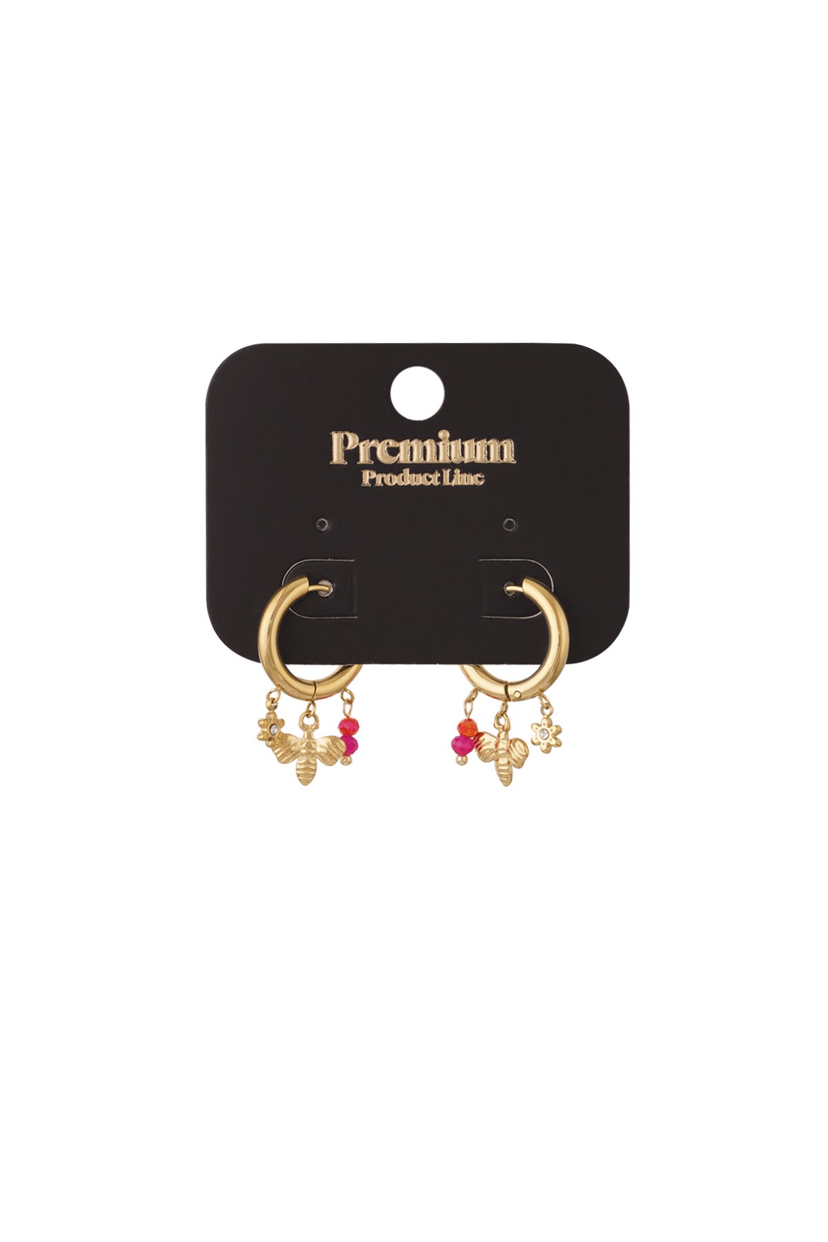 Boucles d'oreilles pendantes pour femme en acier inoxydable 304, strass et verre à motif animalier – photo 3