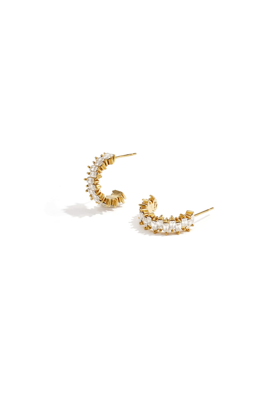 Boucles d'oreilles créoles pour femme en acier inoxydable – doré et argenté