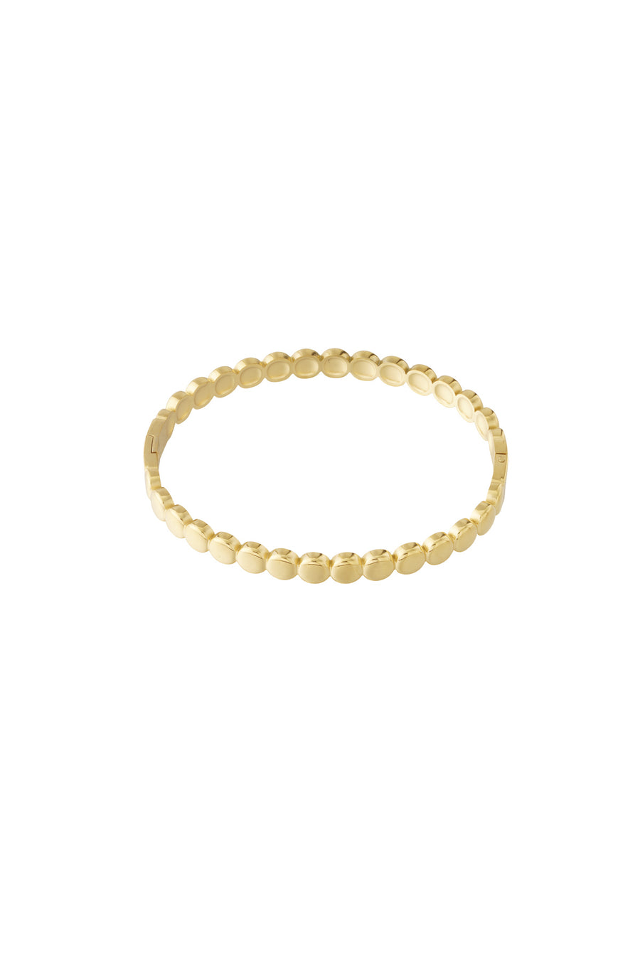 Bracelet jonc pour femmes en acier inoxydable de forme organique – couleur or