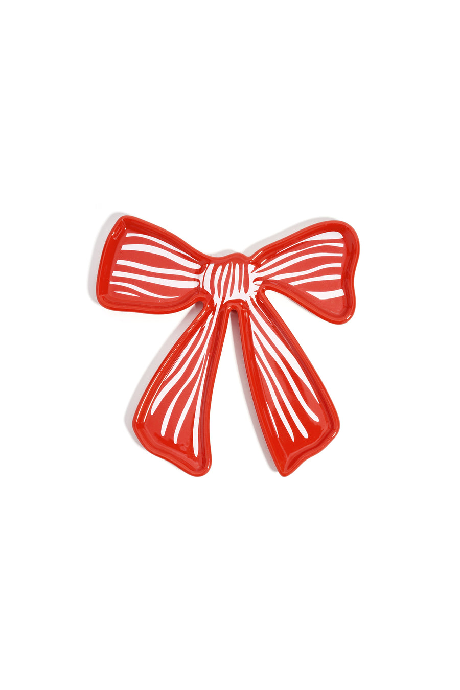 Présentoir à bijoux en céramique avec nœud – orange et rose vif