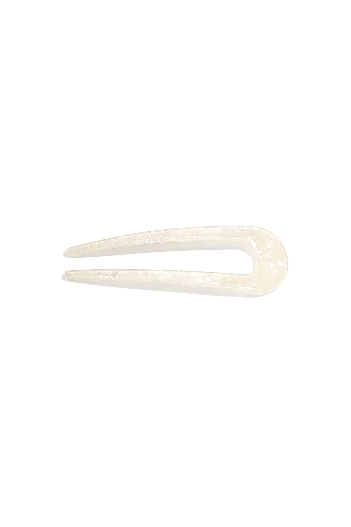Barrette en acétate imitation imprimé animal – marron et beige