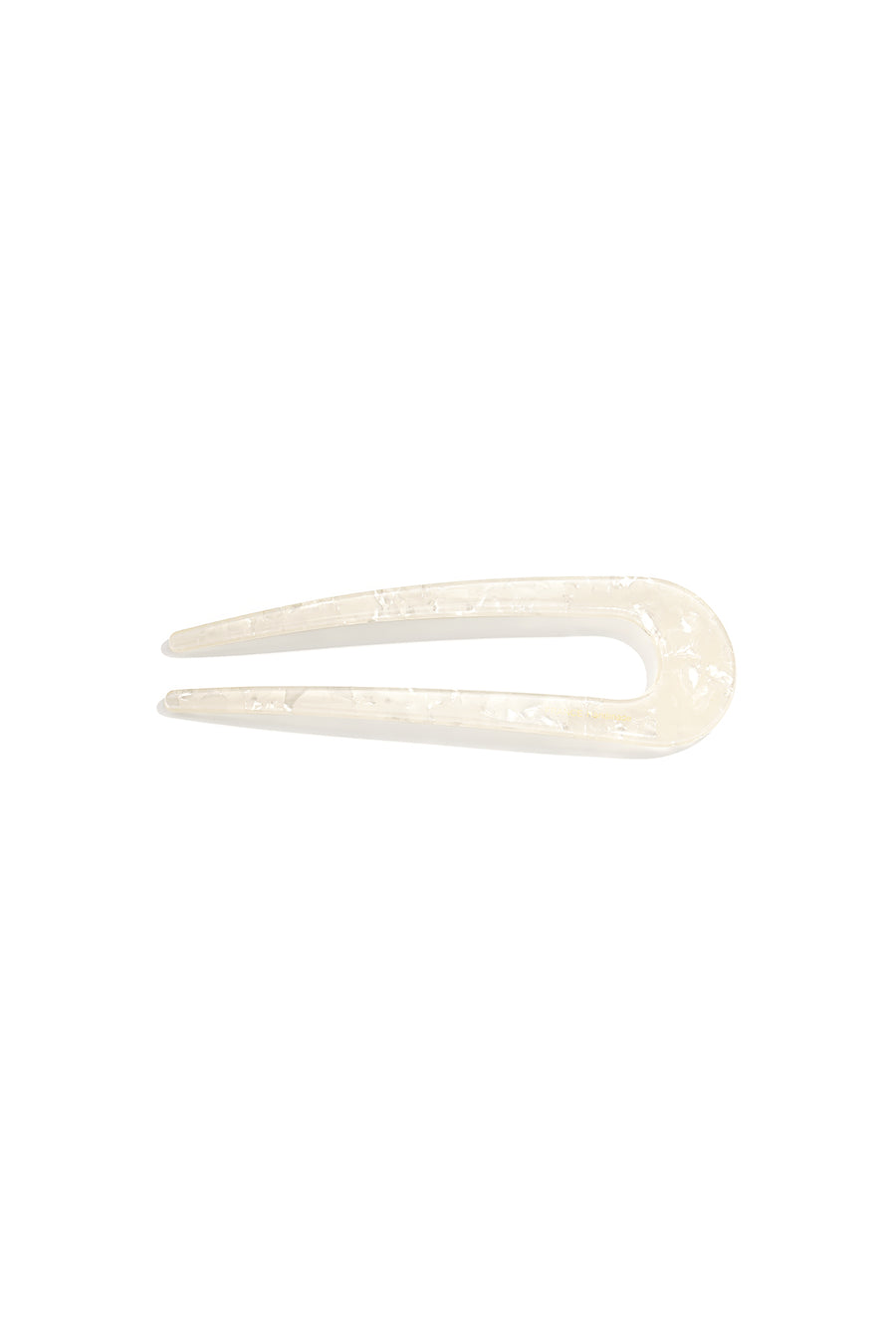 Barrette en acétate imitation imprimé animal – marron et beige