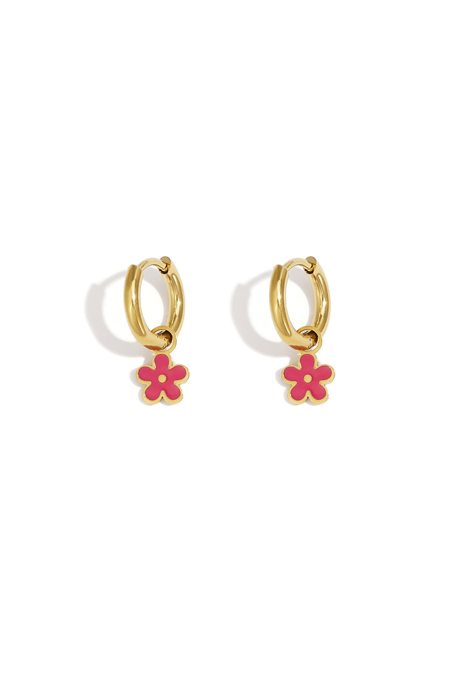Boucles d'oreilles pendantes pour femmes en acier inoxydable avec motif floral – plusieurs couleurs
