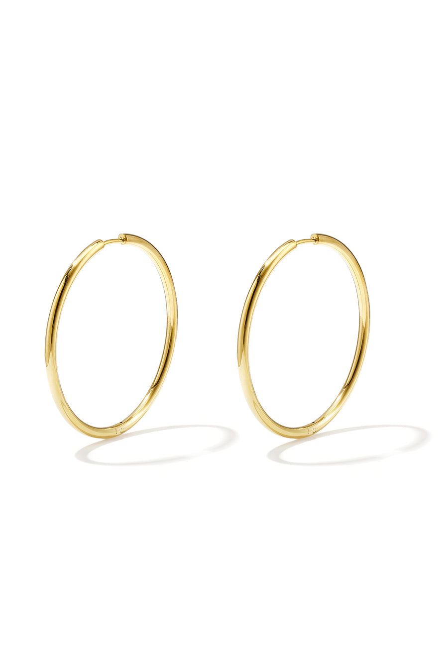Boucles d'oreilles créoles pour femmes en acier inoxydable au design uni - couleur or