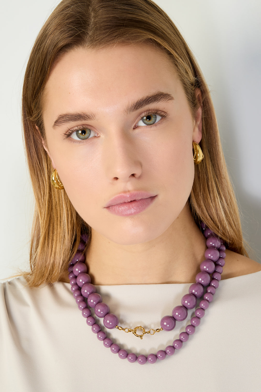 Resin beaded necklace for women - multi-coloured - creative – image 4