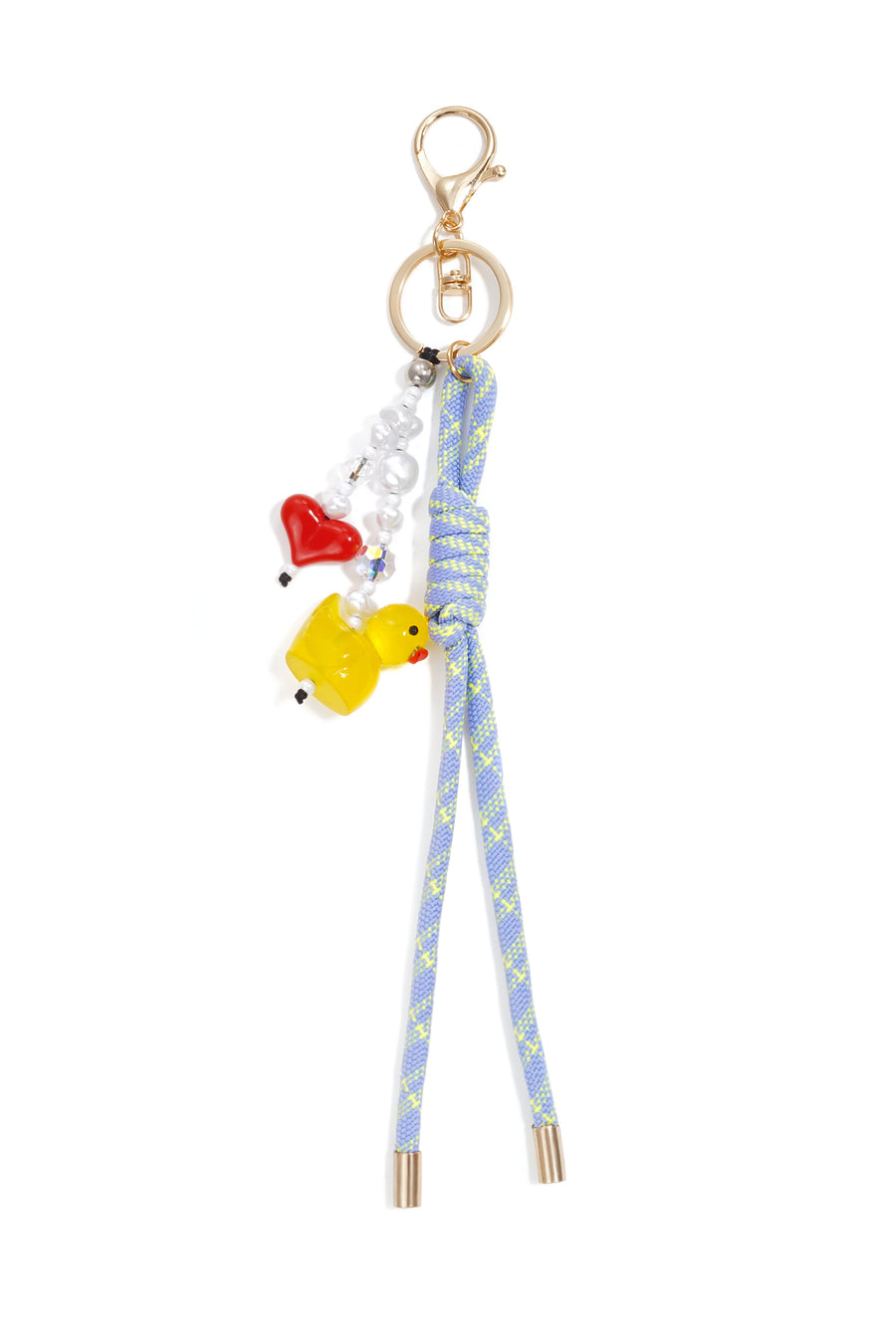 Porte-clés de sac en acrylique, alliage, polyester, ABS avec motif animal – bleu