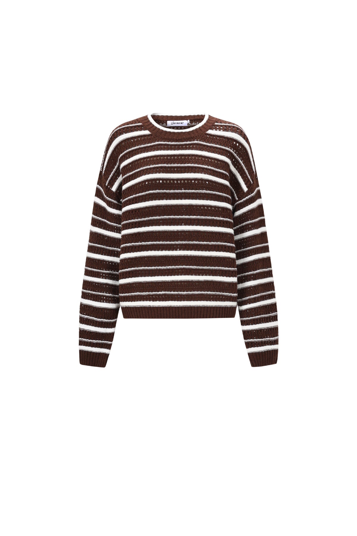 Dames casual gebreide trui met strepen – productfoto 10