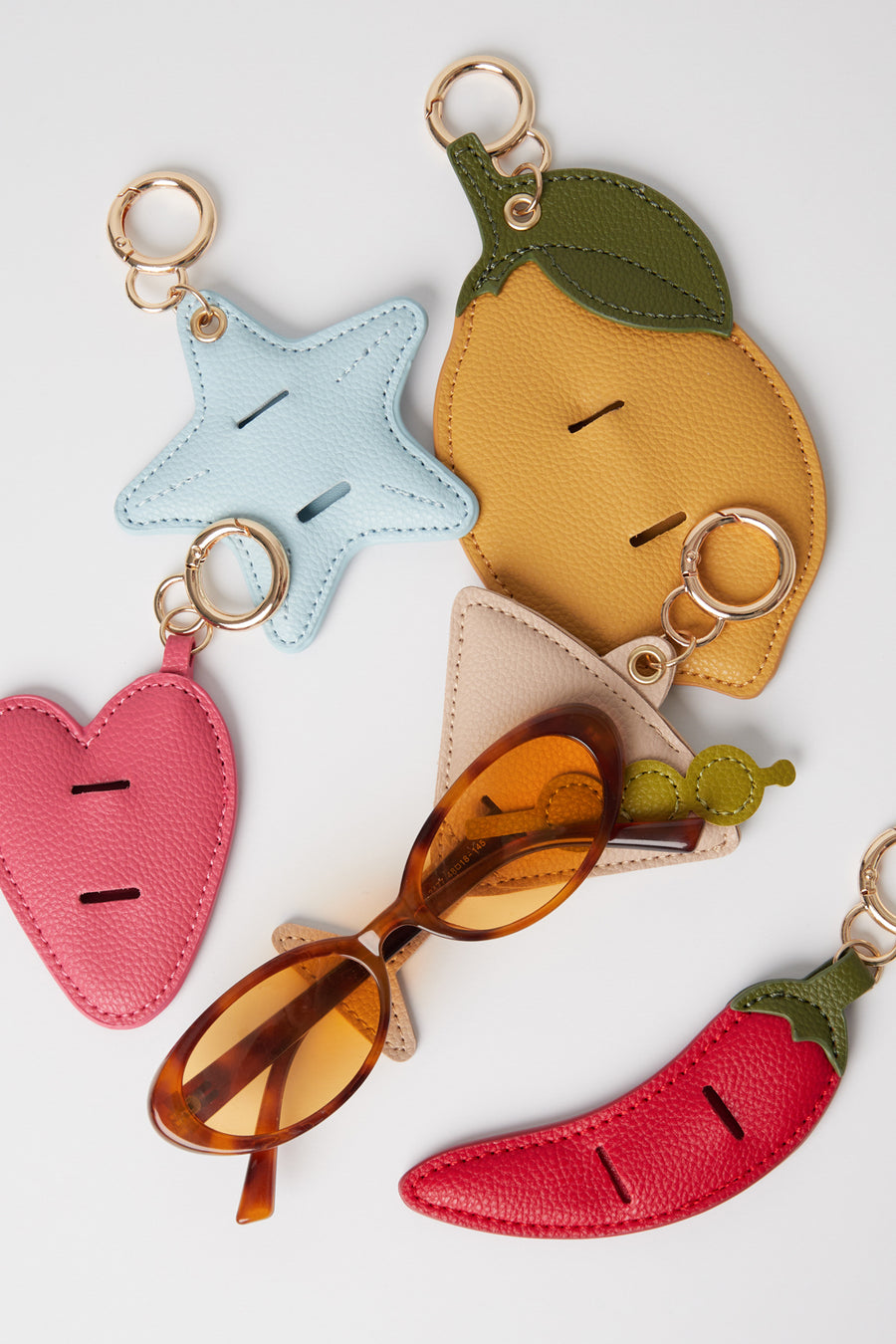 Cintre en PU avec motif de dessin animé – rose – minimaliste