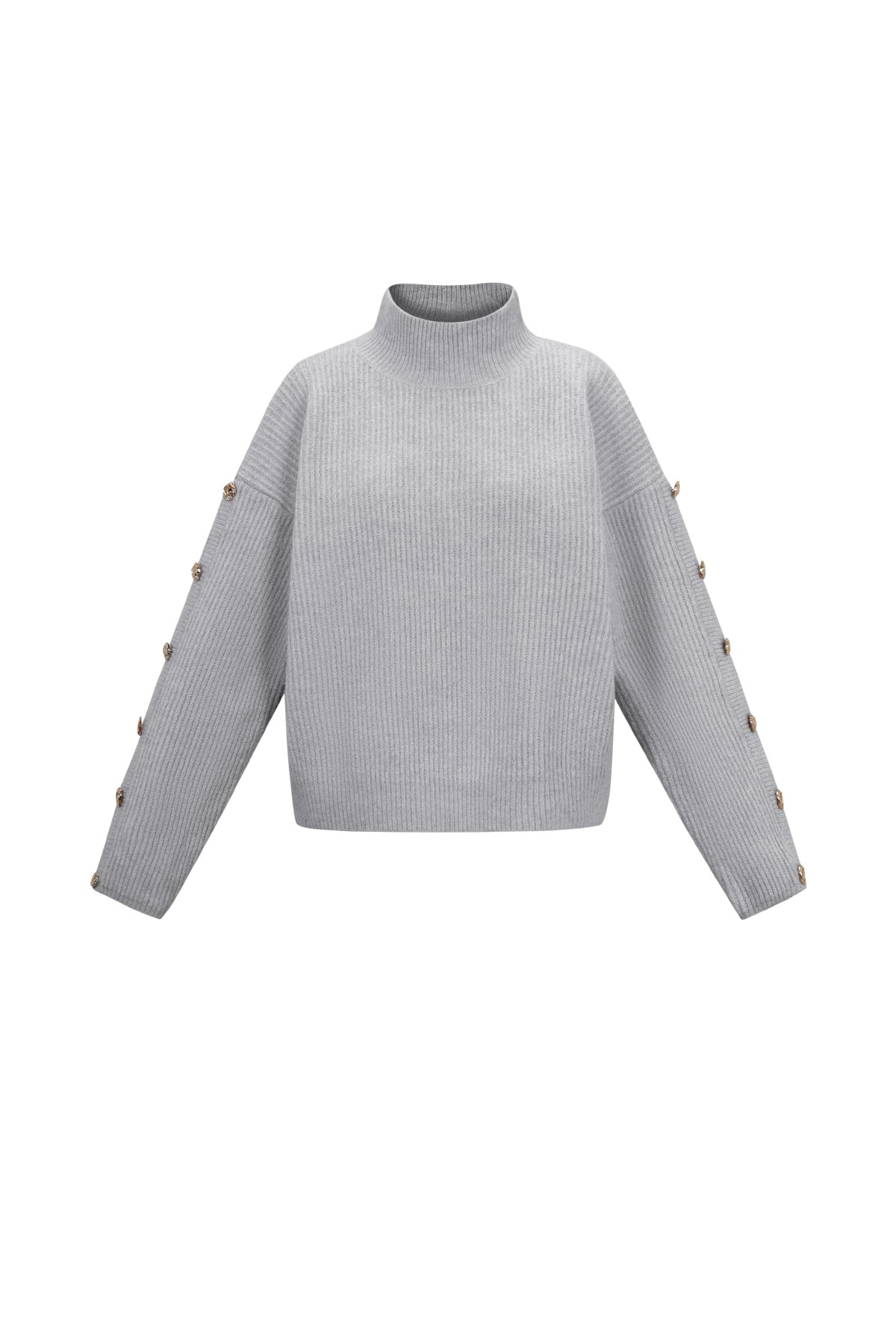 Pull en maille à col haut pour femme