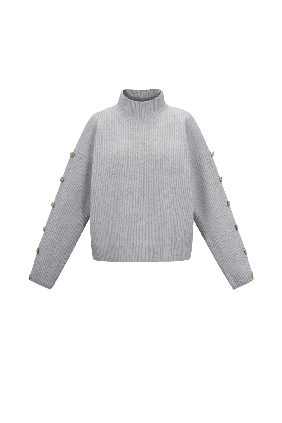 Pull en maille à col haut pour femme
