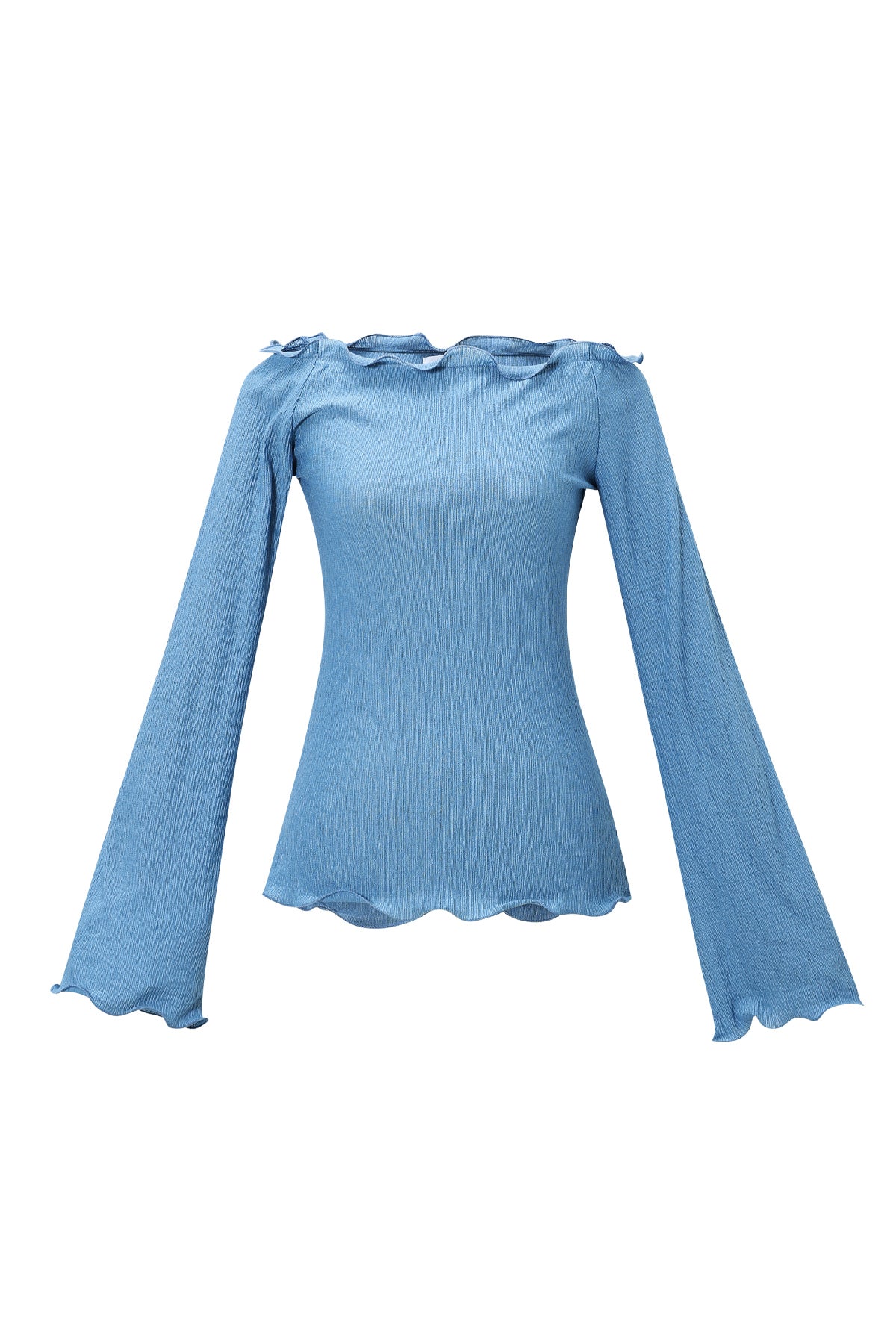 Dames off-shoulder top met lange mouwen
