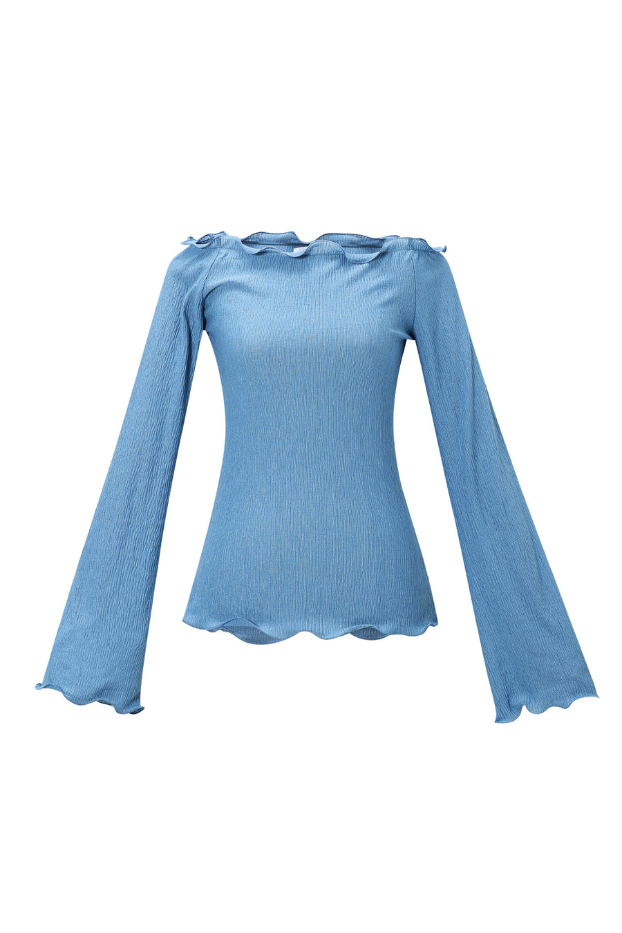 Dames off-shoulder top met lange mouwen