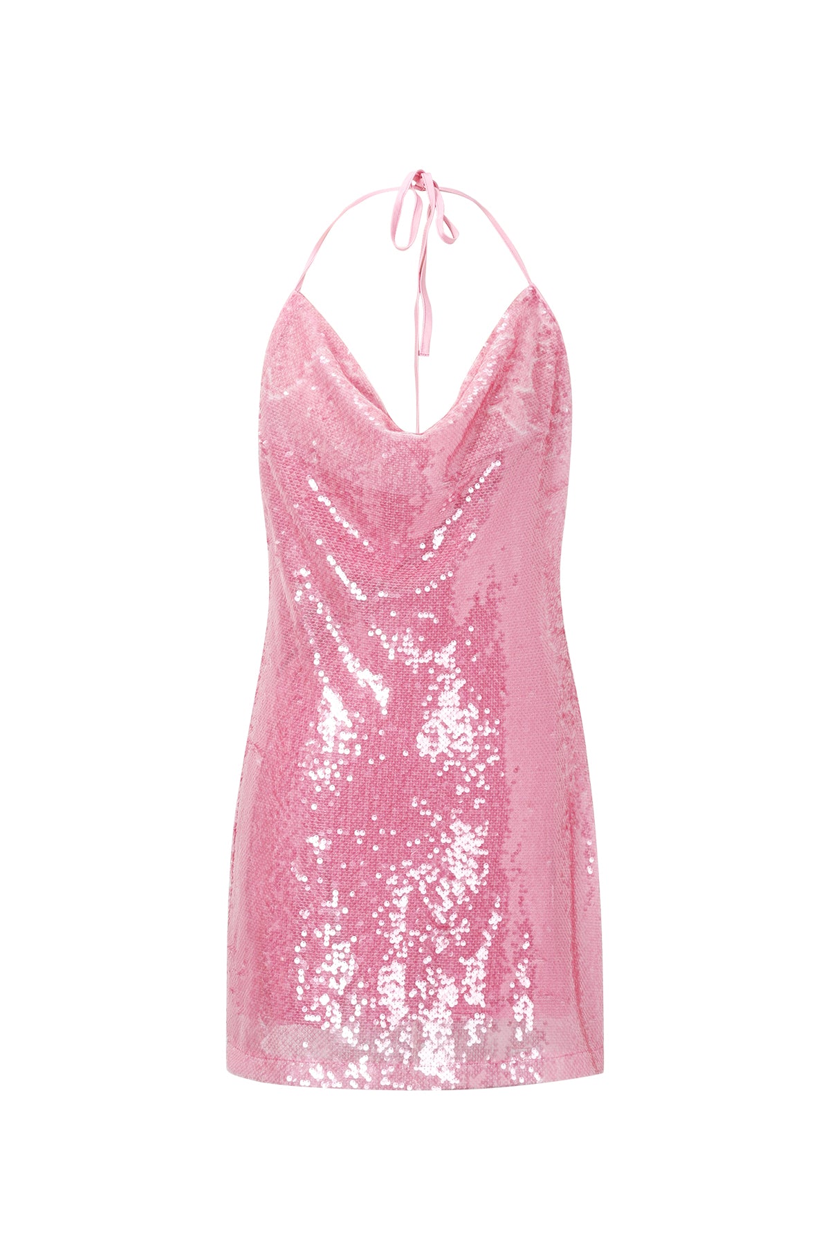 Damesjurk van polyester met watervaleffect en pailletten