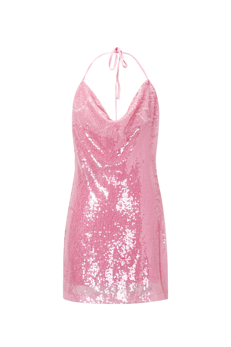 Damesjurk van polyester met watervaleffect en pailletten