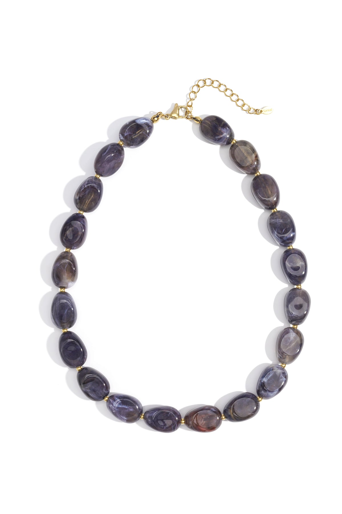 Collier de perles en acrylique pour femmes – marron café – décontracté pour un usage quotidien