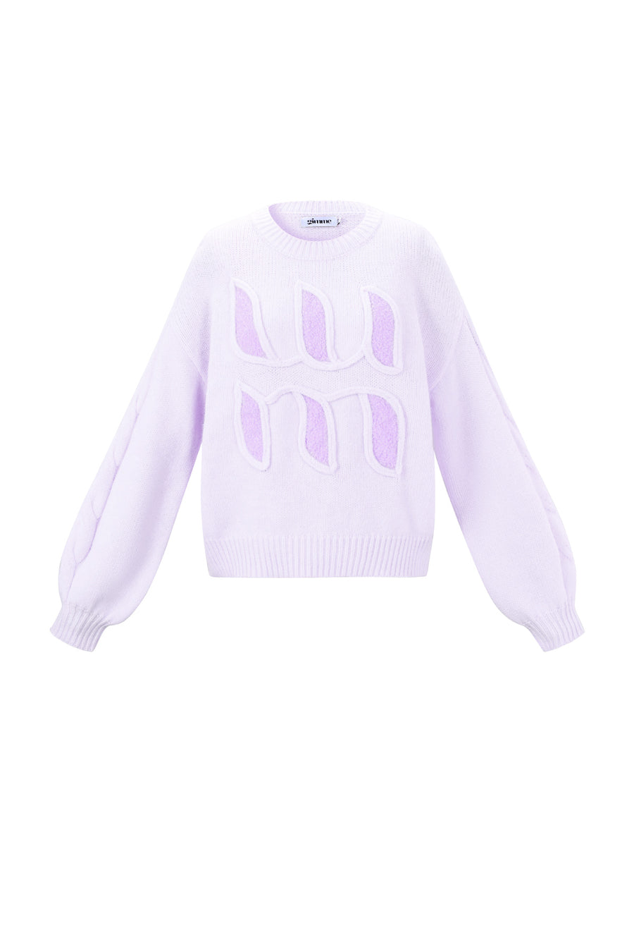 Pull en maille pour femme avec imprimé texte