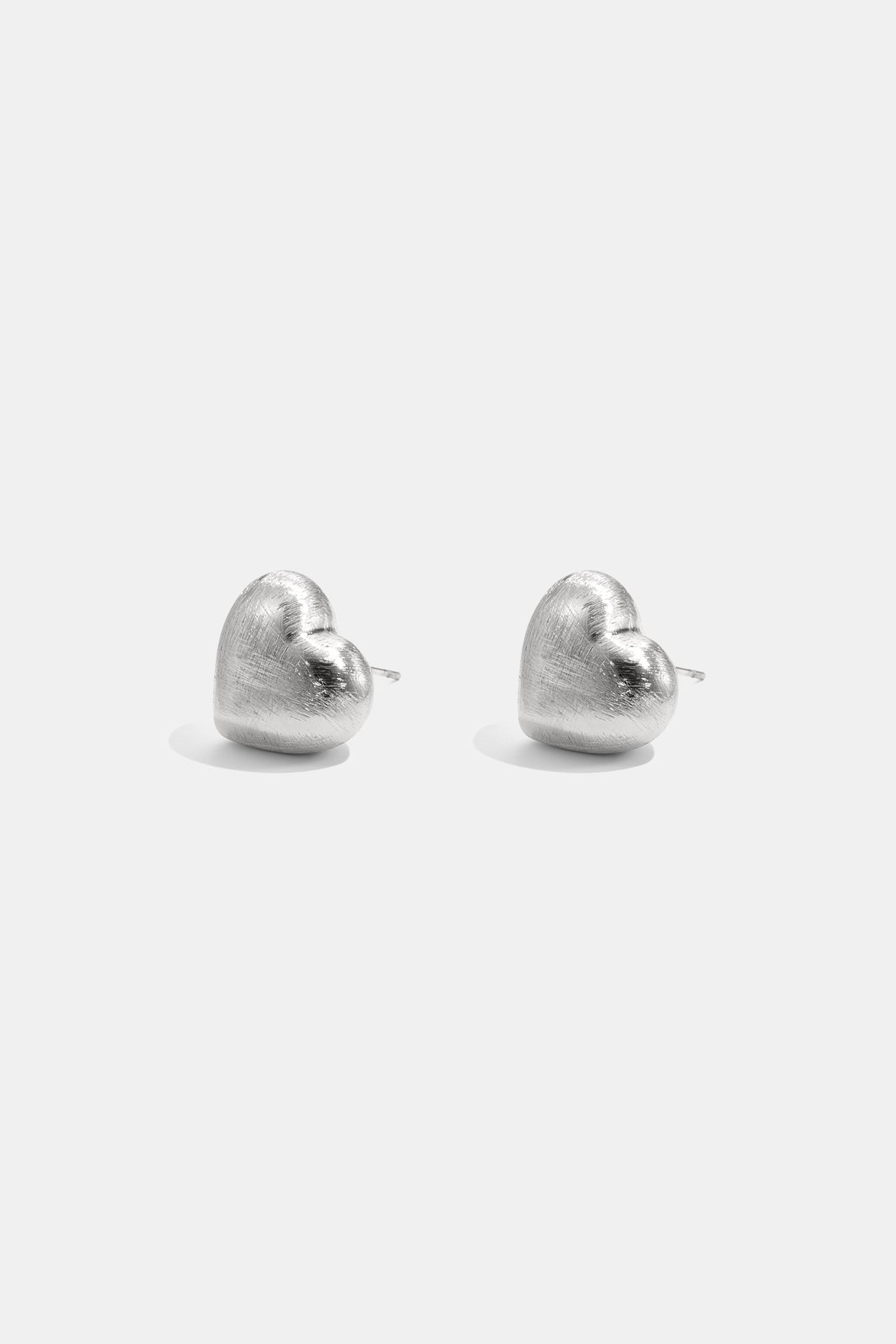 Women's Stainless Steel Heart Stud Earrings – Gold and Silver Tone