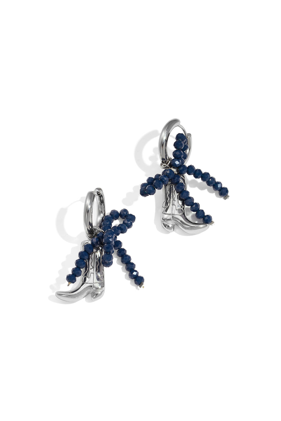 Boucles d'oreilles pendantes pour femmes en acier inoxydable 304 avec nœud – Or et Argent