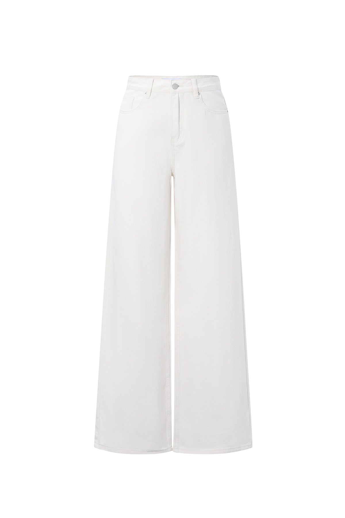 Dames wide-leg jeans van geweven katoen in drie kleuren – productfoto 11