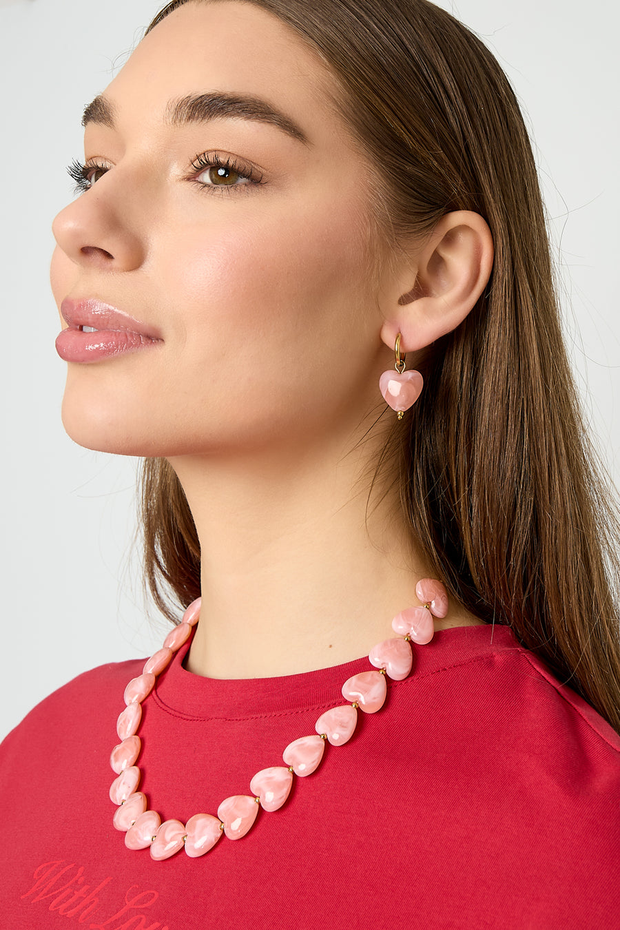 Boucles d'oreilles pendantes en acier inoxydable en forme de cœur pour femme – plusieurs coloris