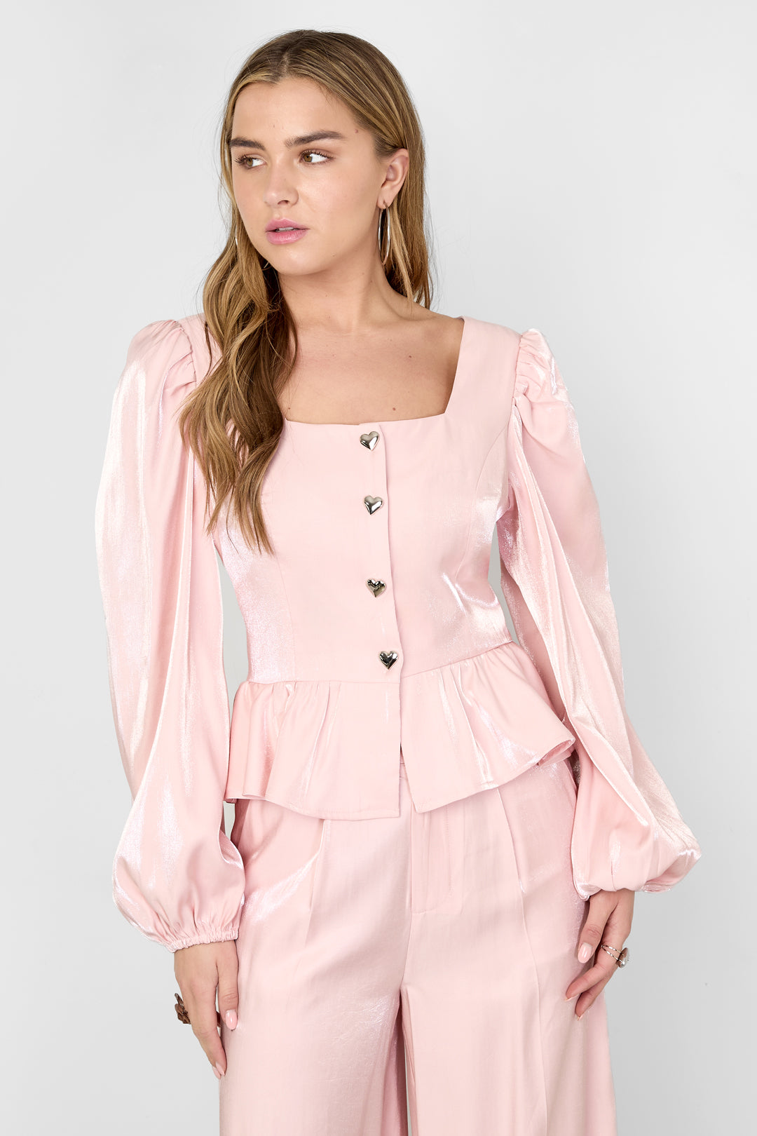 Dames Velvet Kiss top in roze of gebroken wit – productfoto 4