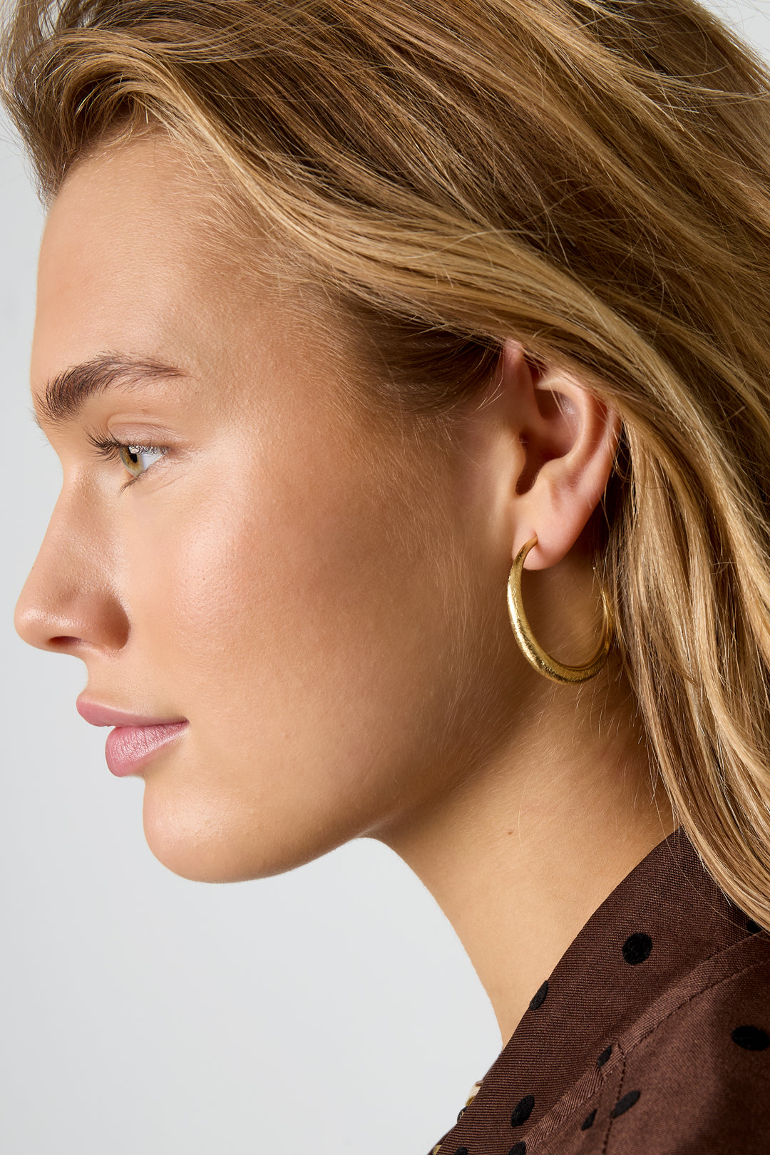304 Stainless Steel Round Hoop Earrings for Women – Gold-colored – image 2