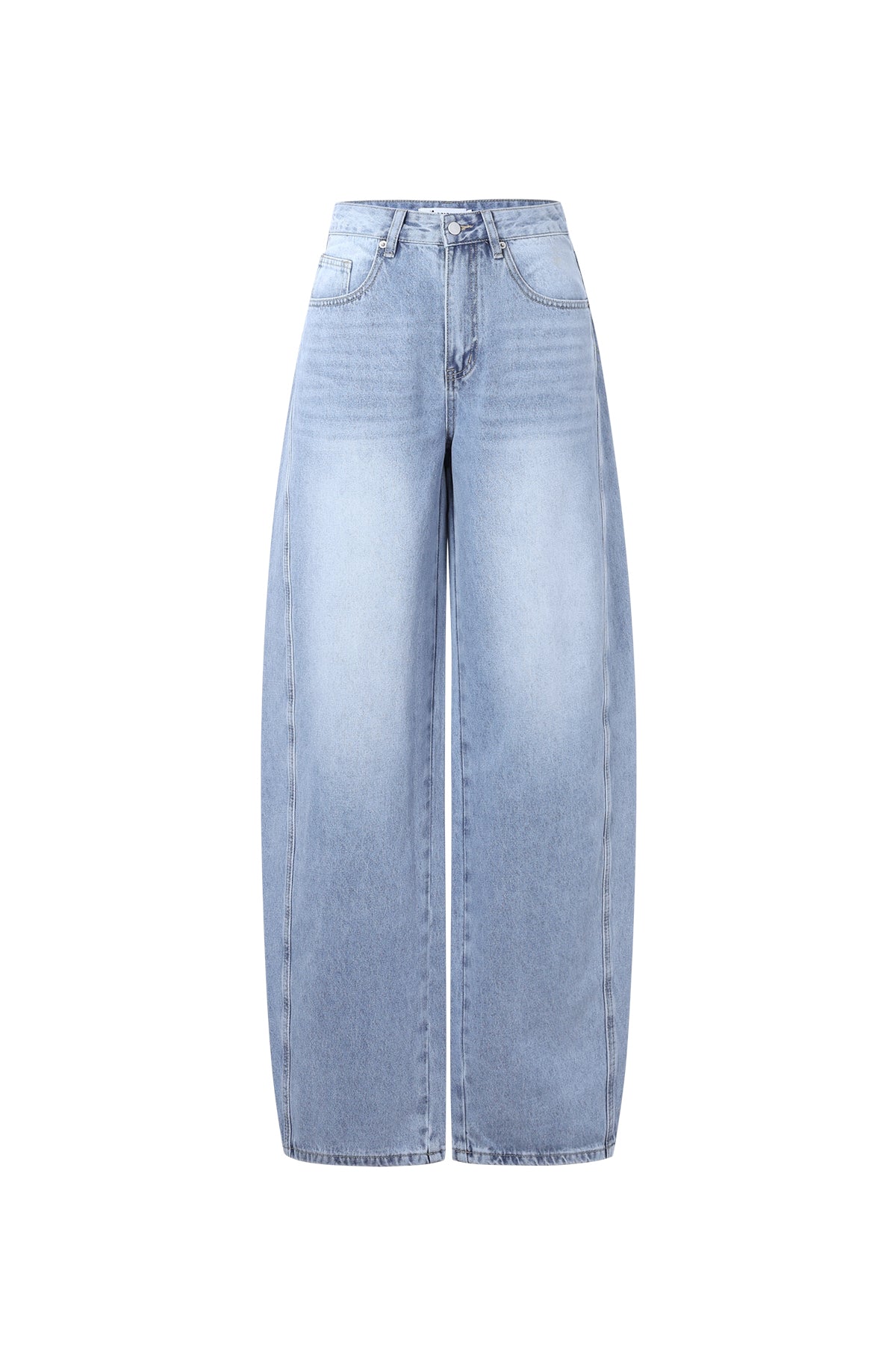 Jean large taille haute pour femme