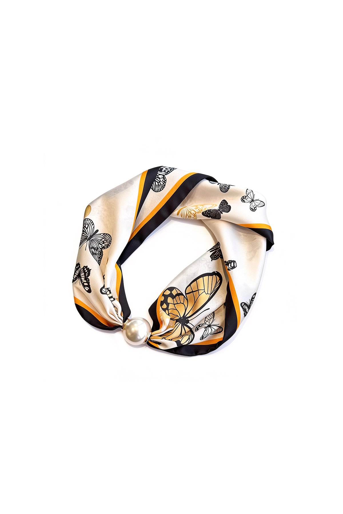 Zomersjaals met vlindermotief, elegant, van polyester, ideaal voor dagelijks gebruik.