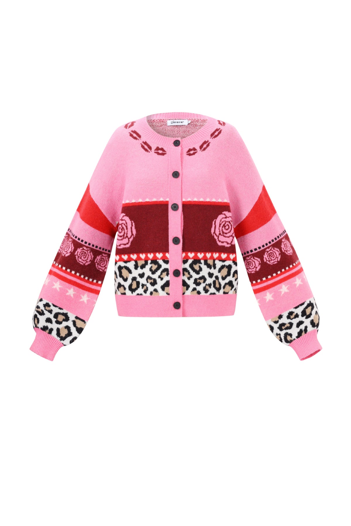 Cardigan en maille pour femme à imprimé floral