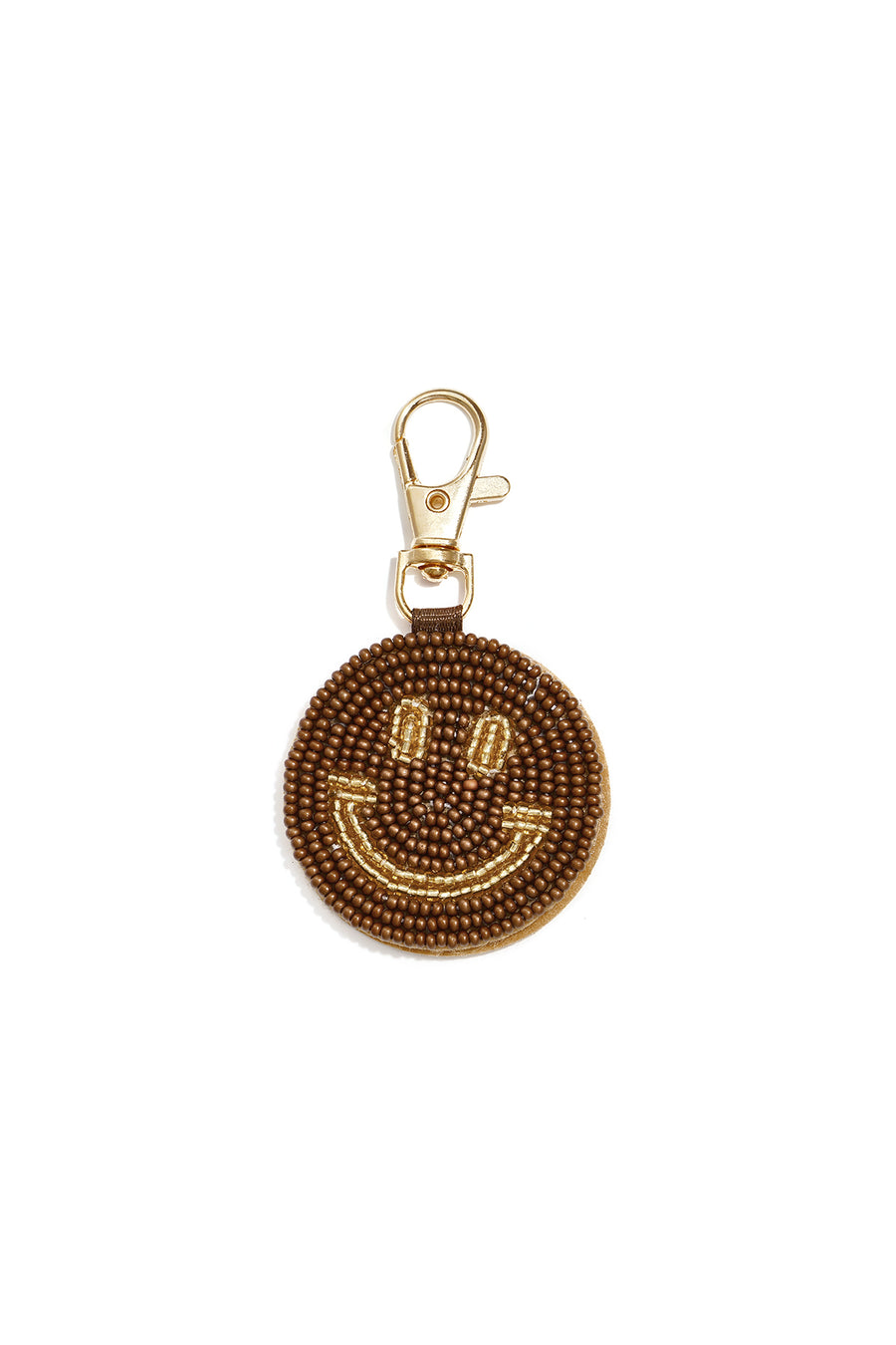 Pendentif de sac en verre, alliage métallique avec motif smiley – plusieurs couleurs