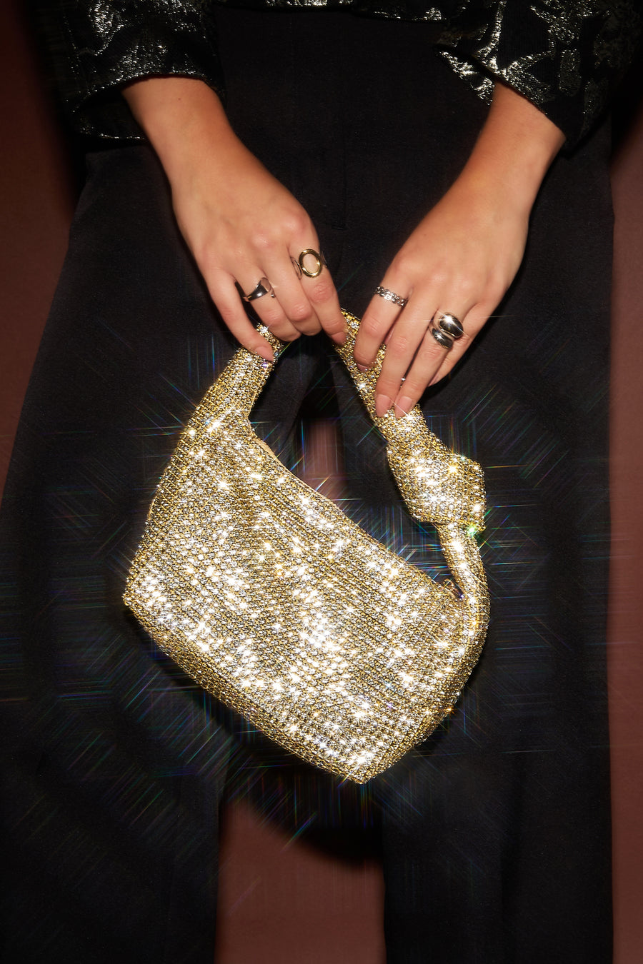 Sac à main pour femme en polyester avec motif uni – plusieurs couleurs