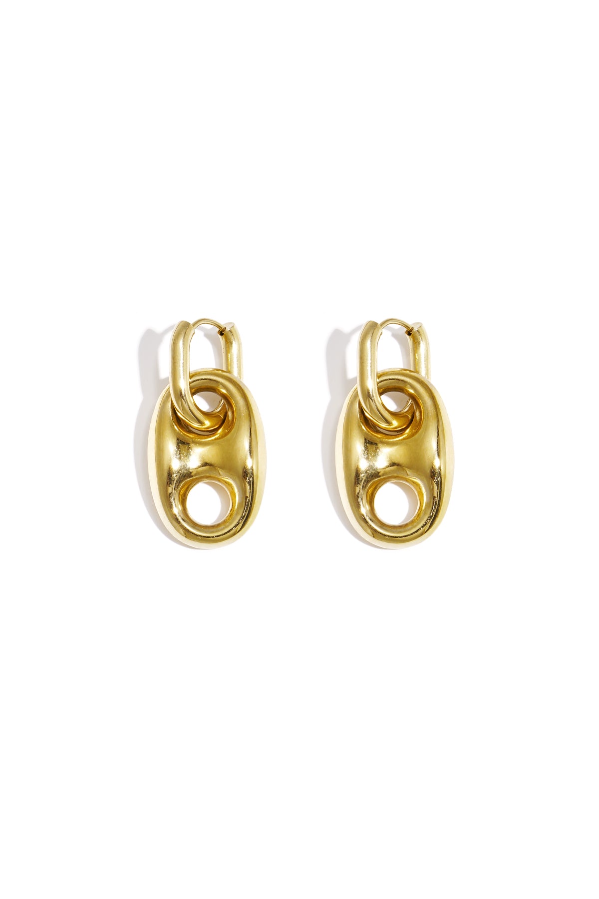 Oorbellen met knop detail