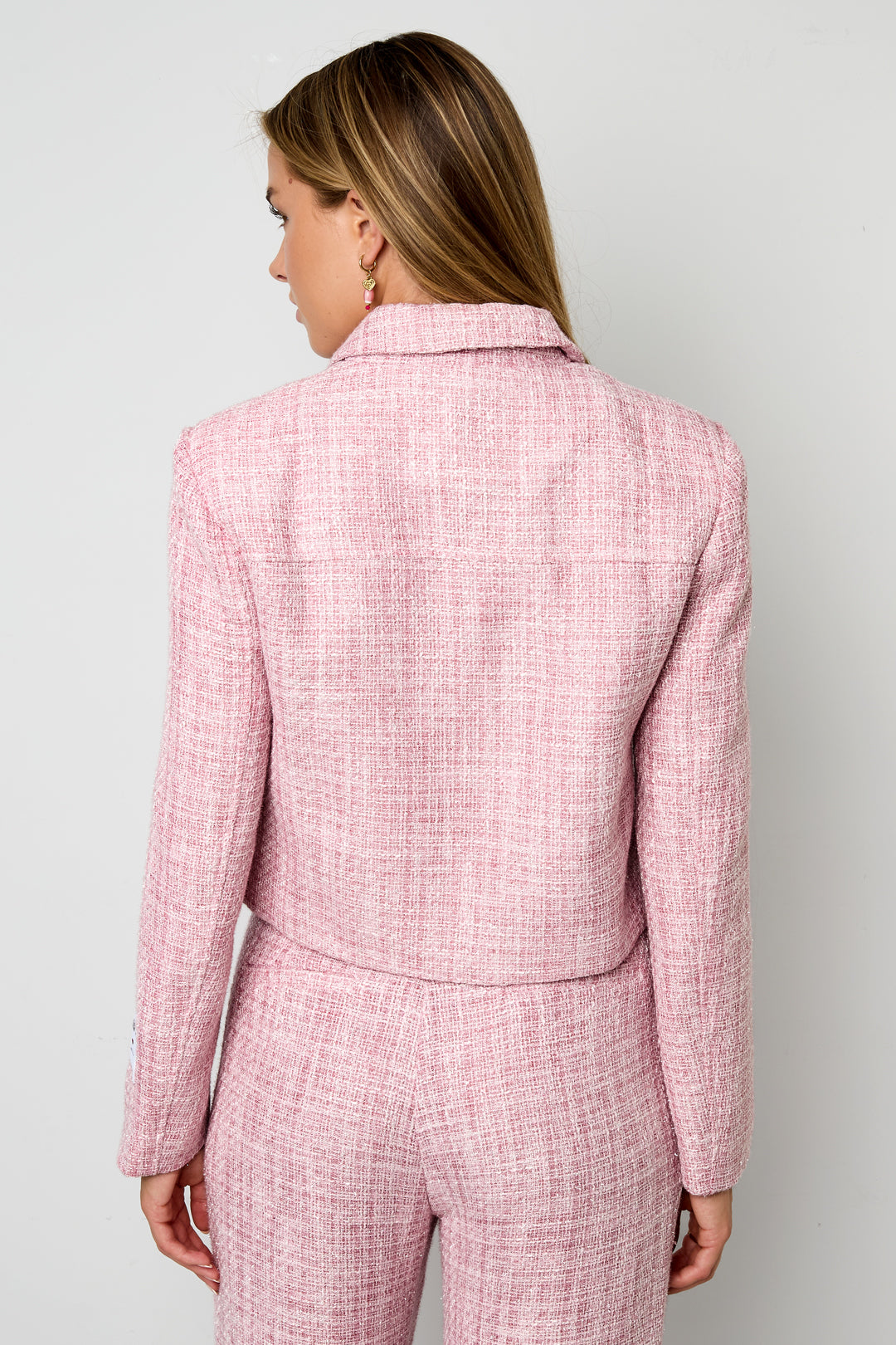 Dames elegant geruit jacket van polyester – productfoto 7