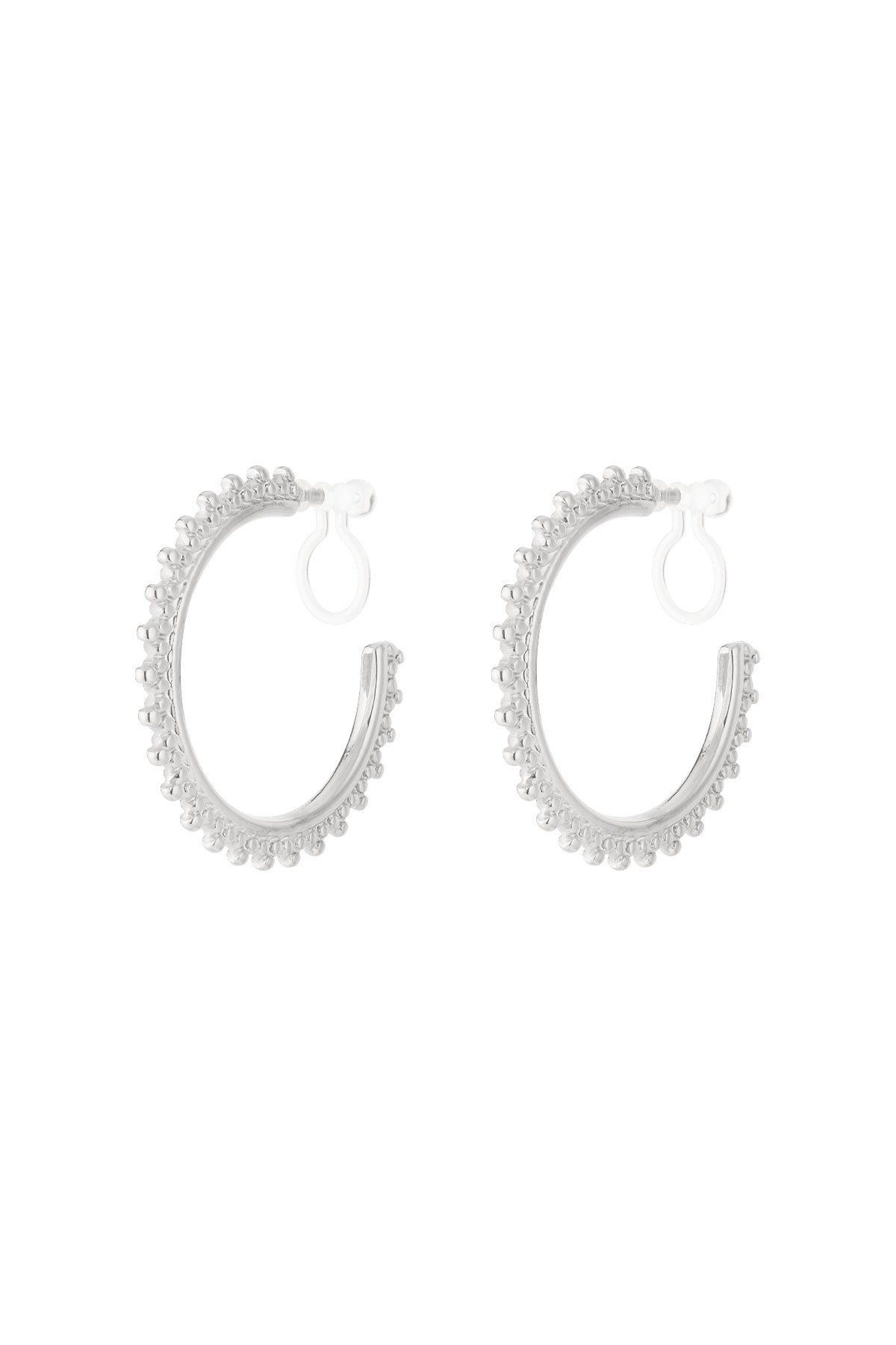 Boucles d'oreilles clips pour femme en acier inoxydable de forme organique – couleur or