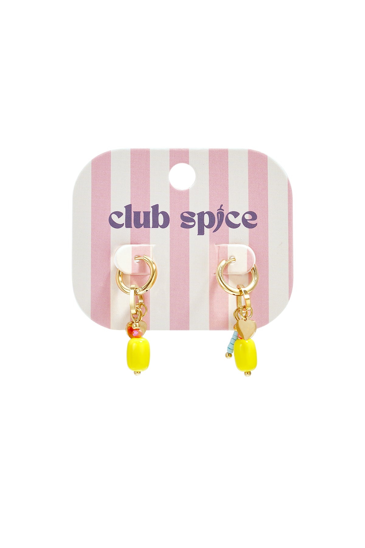 Boucles d'oreilles pendantes perlées pour femme en acier inoxydable, verre, cristaux synthétiques, émail – rose et jaune – photo 2